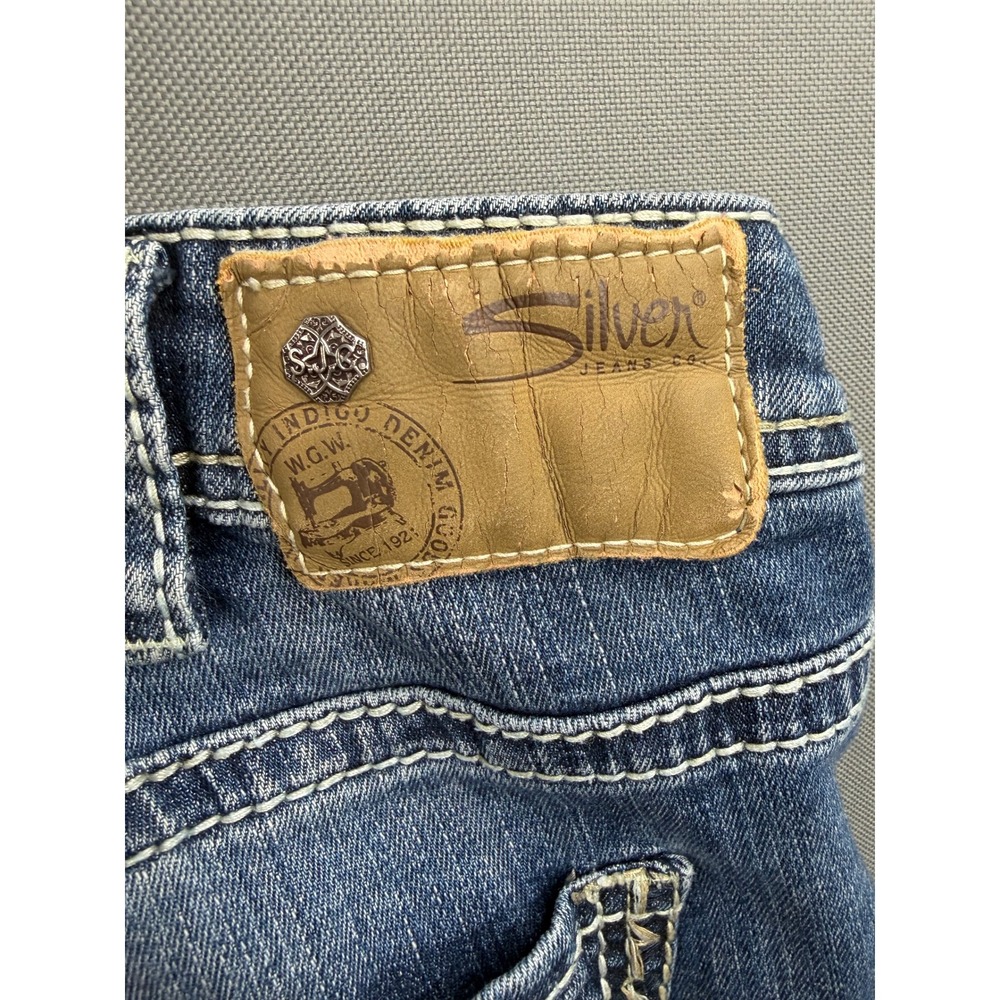 Silver Jeans Co Boyfriend Jeans Womens Blue Super Stretch 35x26 - Picture 4 of 14